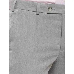 Raymond Grey Slim Fit Self Pattern Trousers image 5