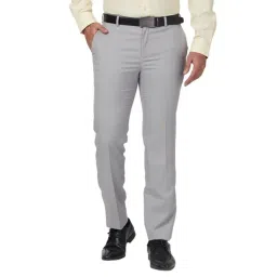 Raymond Grey Slim Fit Trousers-picture-20