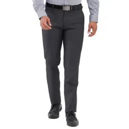 Raymond Grey Slim Fit Trousers-picture-19