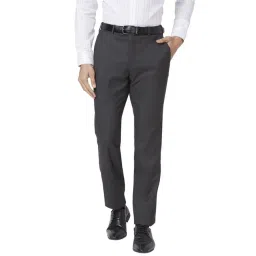 Raymond Grey Slim Fit Trousers-picture-41