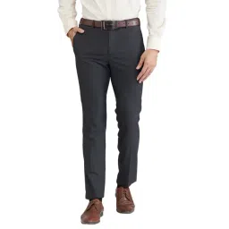 Raymond Grey Slim Fit Trousers-picture-15