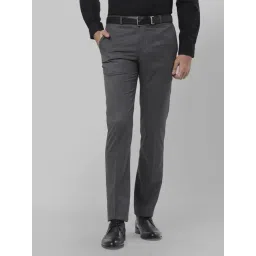 Raymond Grey Slim Fit Trousers-picture-25