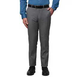 Raymond Grey Slim Fit Trousers-picture-39