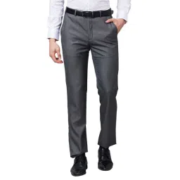 Raymond Grey Slim Fit Trousers-picture-32