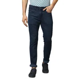 Raymond Indigo Blue Slim Fit Lightly Washed Jeans-picture-26