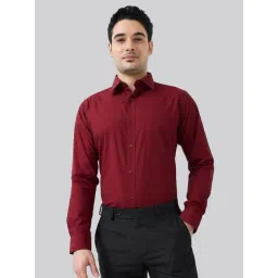 Raymond Maroon Cotton Slim Fit Shirt-picture-43