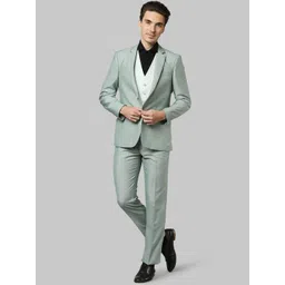 raymond Men 3PC SB 2BTN NTCH LPL WID CORD W/C -CONT Self Design Suit-picture-26