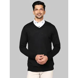 Raymond Men Black Pullover Sweater-picture-30