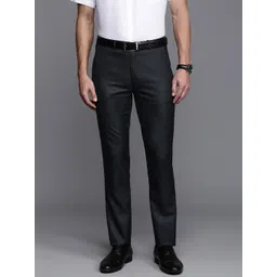 Raymond Men Checked Slim Fit Formal Trousers-picture-23