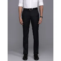 Raymond Men Checked Slim Fit Formal Trousers-picture-19