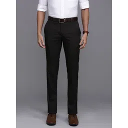 Raymond Men Checked Slim Fit Formal Trousers-picture-23