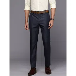Raymond Men Checked Slim Fit Formal Trousers-picture-18