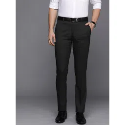 Raymond Men Checked Slim Fit Formal Trousers image 1