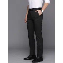 Raymond Men Checked Slim Fit Formal Trousers image 2