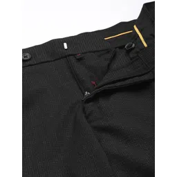 Raymond Men Checked Slim Fit Formal Trousers image 5
