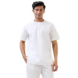 raymond Men Comfort Fit Solid Pattern Cotton Polyester Blend Round Neck Kurta-picture-44