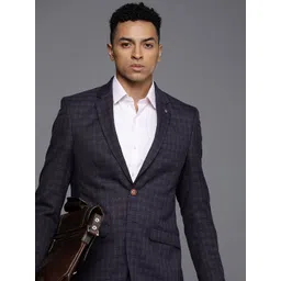Raymond Men Contemporary Fit Checked Formal Blazer-picture-18