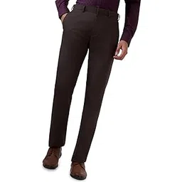 raymond Men Contemporary Fit Checks Pattern Polyester Blend Flat Front Formal Trouser-picture-43