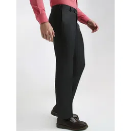 Raymond Men Contemporary Fit Flat Front Formal Trousers image 3