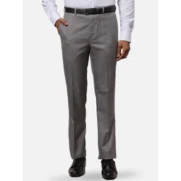 Raymond Men Contemporary-Fit Mid-Rise Formal Trousers-picture-19