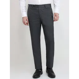 Raymond Men Contemporary Fit Mid Rise Formal Trousers-picture-35