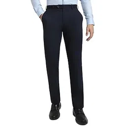 raymond Men Contemporary Fit Solid Pattern Poly Viscose Blend Flat Front Formal Trouser-picture-37