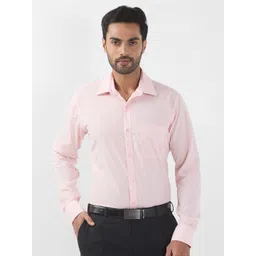 Raymond Men Contemporary Fit Spread Collar Solid Cotton Formal Shirt image 1