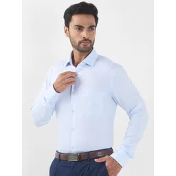 Raymond Men Contemporary Spread Collar Solid Cotton Formal Shirt image 3