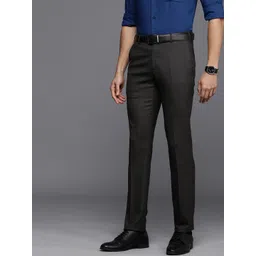 Raymond Men Grey Slim Fit Formal Trousers image 2