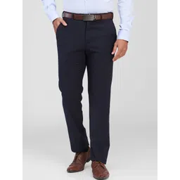 Raymond Men Mid Rise Contemporary Fit Formal Trousers-picture-37