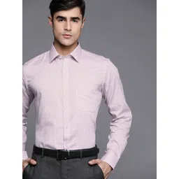 Raymond Men Pink Pure Cotton Slim Fit Checked Formal Shirt-picture-24