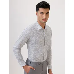 Raymond Men Printed Pure Cotton Cutaway Collar Formal Shirt-picture-39