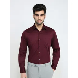 Raymond Men Regular Classic Fit Solid Spread Collar Formal Shirt-picture-31