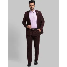 Raymond Men Self Design Single Breasted Two Piece Formal Suit-picture-24