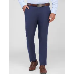 Raymond Men Self Design Slim-Fit Trousers-picture-28