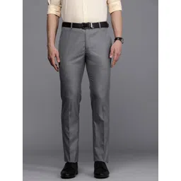 Raymond Men Slim Fit Flat Front Formal Trousers-picture-40