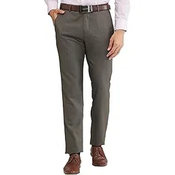 raymond Men Slim Fit Solid Pattern Poly Viscose Blend Flat Front Formal Trouser-picture-28