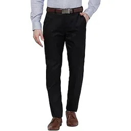 raymond Men Slim Fit Solid Pattern Poly Viscose Blend Flat Front Formal Trouser-picture-23