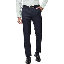 raymond Men Slim Fit Solid Pattern Poly Viscose Blend Pleatless Formal Trouser-picture-19