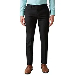 raymond Men Slim Fit Solid Pattern Poly Viscose Elastane Blend Flat Front Formal Trouser-picture-47