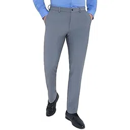 raymond Men Slim Fit Solid Pattern Polyester Blend Flat Front Formal Trouser-picture-23