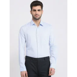 Raymond Men Slim Fit Solid Spread Collar Cotton Formal Shirt-picture-39