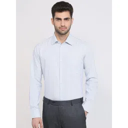 Raymond Men Slim Fit Solid Spread Collar Cotton Formal Shirt-picture-37