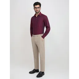 Raymond Men Smart Slim Fit Solid Spread Collar Cotton Formal Shirt image 3