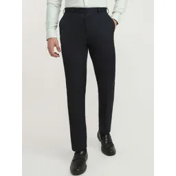 Raymond Men Solid Regular Fit Mid-Rise Formal Trousers-picture-29