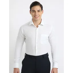 Raymond Men Solid Spread Collar Cotton Formal Shirt-picture-14