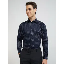 Raymond Men Spread Collar Floral Printed Cotton Slim Fit Formal Shirt-picture-40