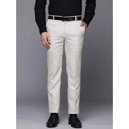 Raymond Men Textured Slim Fit Formal Trousers-picture-29