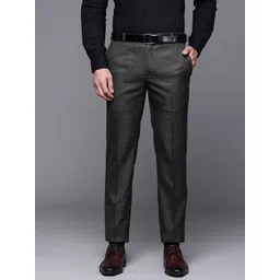 Raymond Men Textured Slim Fit Formal Trousers-picture-35