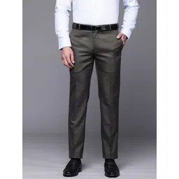 Raymond Men Textured Slim Fit Formal Trousers-picture-15